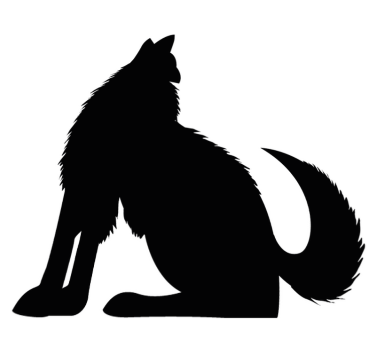 乙烯基地毯动物坐姿犬轮廓 - TenStickers