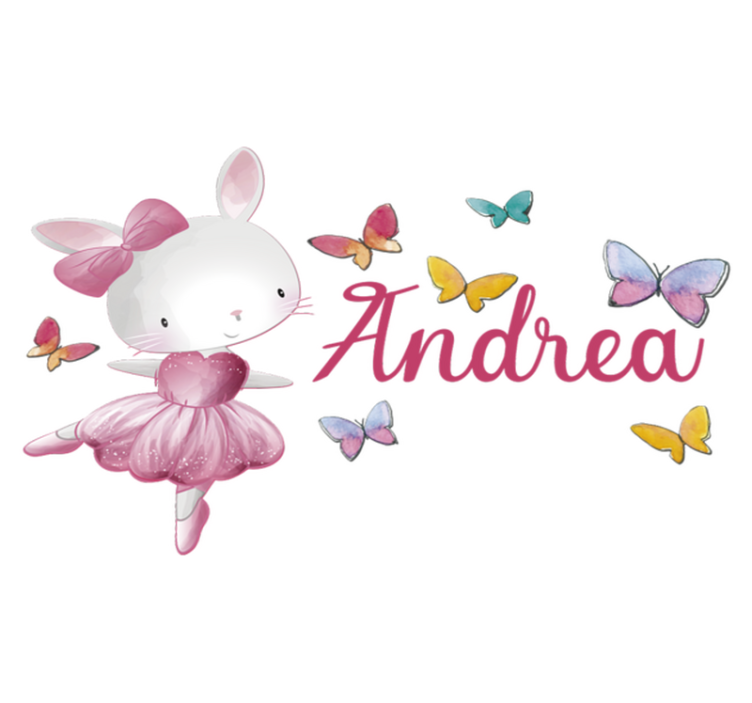 乙烯基地毯动物女孩跳芭蕾舞 - TenStickers