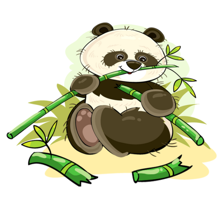 乙烯基地毯动物可爱熊猫图案 - TenStickers