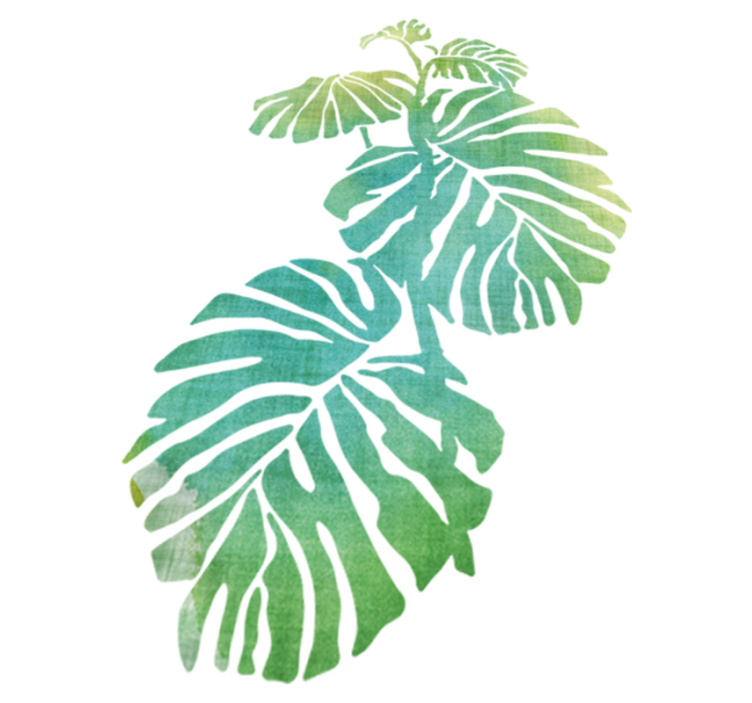 乙烯基花草地毯水彩亚当肋脊 - TenStickers