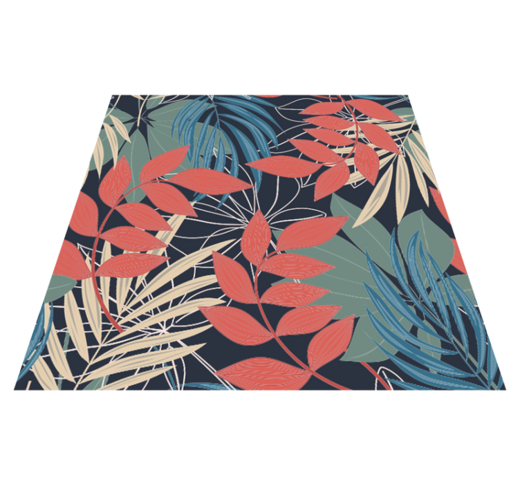 乙烯基花草地毯现代优雅的动植物图案 - TenStickers