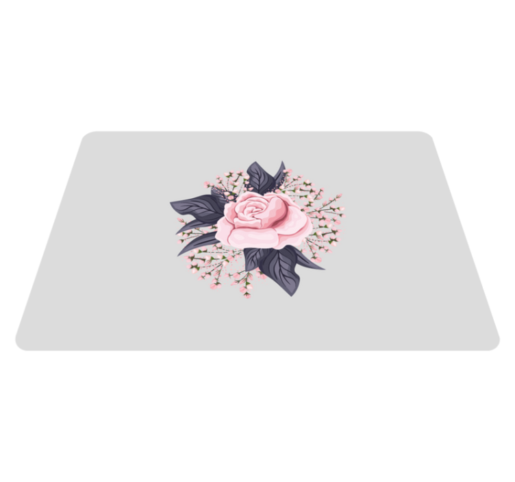乙烯基花草地毯绚丽粉色花卉设计 - TenStickers