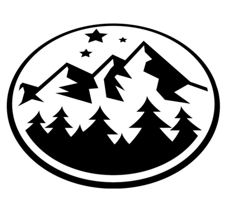 乙烯基花草地毯山林风景 - TenStickers