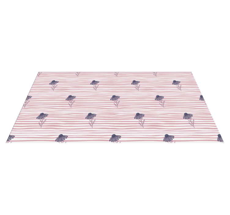 乙烯基花草地毯图案为紫色雏菊花 - TenStickers