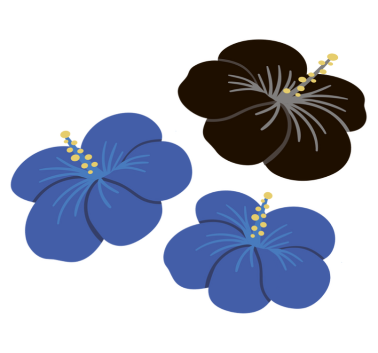 乙烯基花草地毯——芙蓉花卉装饰 - TenStickers