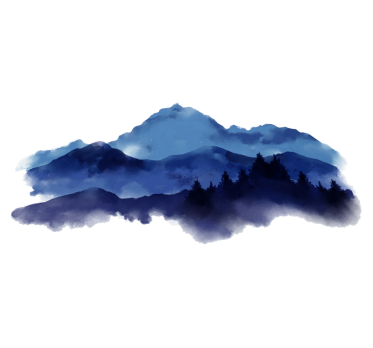 天然乙烯基地毯剪纸山脉设计 - TenStickers