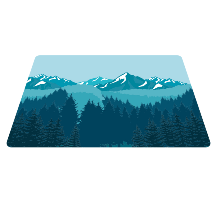 天然乙烯基地毯全蓝绿景观 - TenStickers