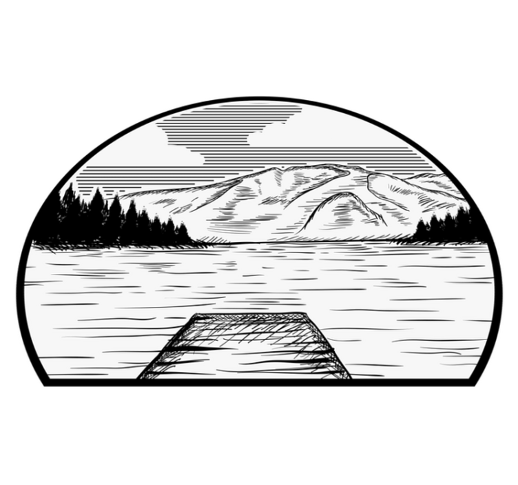 天然乙烯基地毯适用于房车松树林湖区 - TenStickers