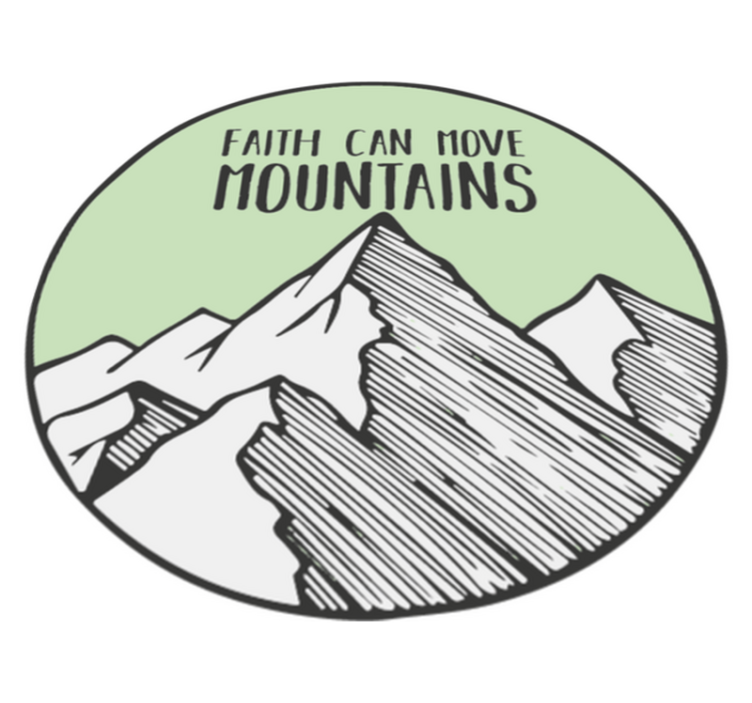 天然乙烯基地毯信念能移山 - TenStickers
