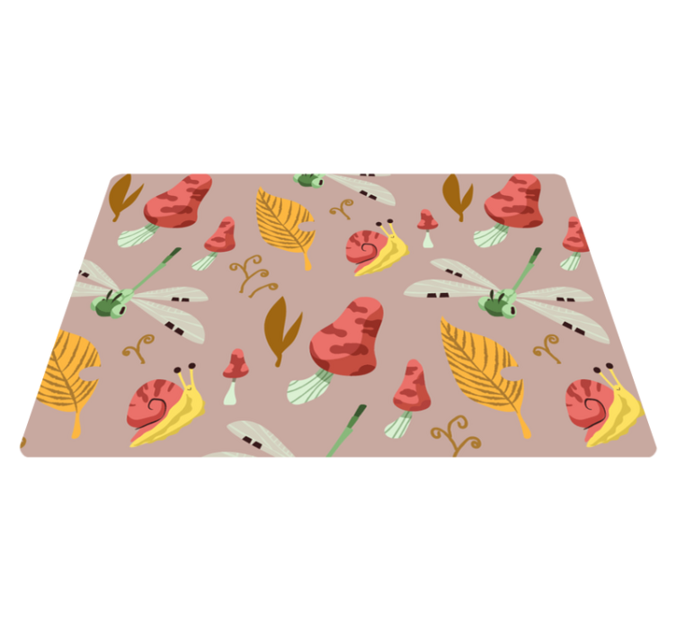 天然乙烯基地毯秋季动植物图案 - TenStickers