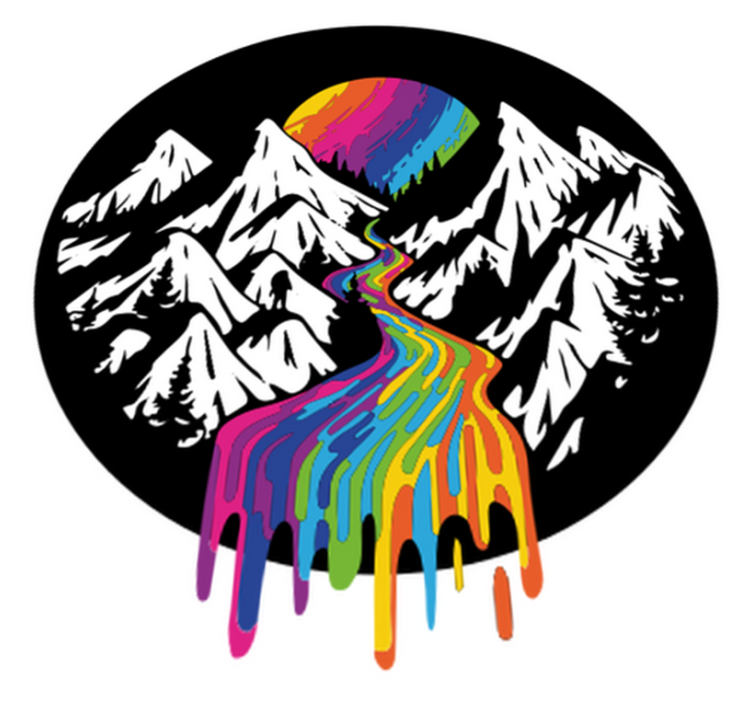 天然乙烯基地毯彩虹山景 - TenStickers