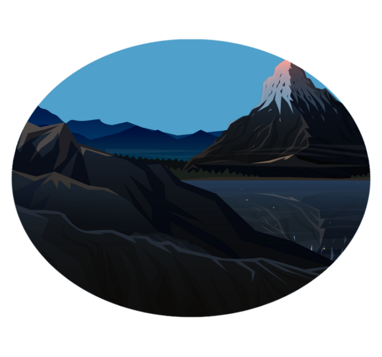 天然乙烯基地毯山景美景 - TenStickers