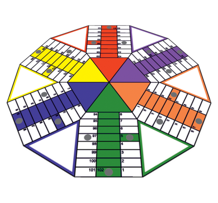 乙烯基地毯 儿童 几何拼图桌面贴纸 - TenStickers