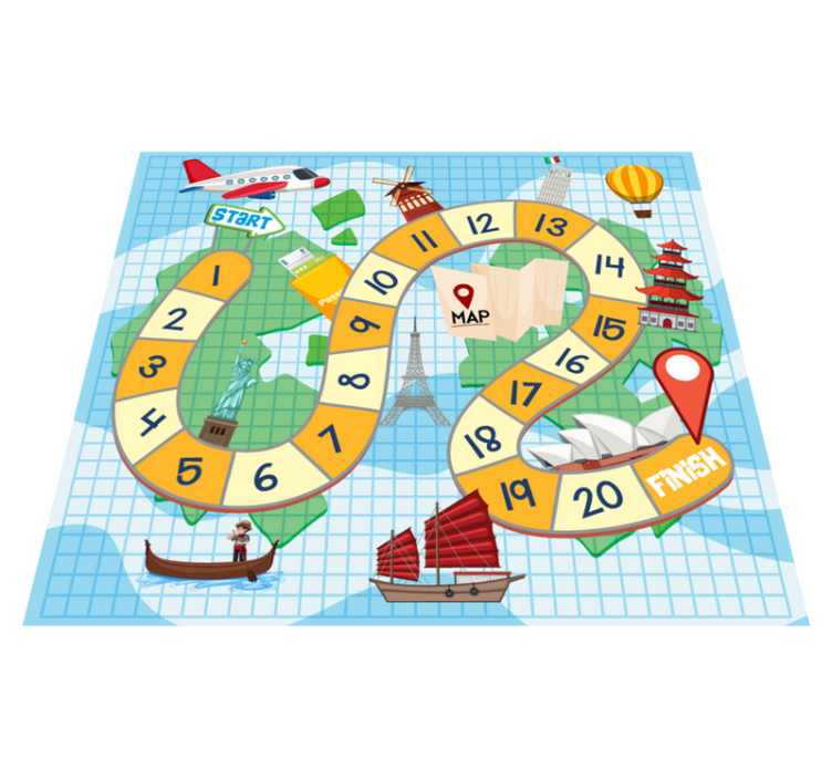 乙烯基地毯游戏棋盘地图 - TenStickers
