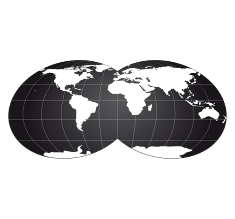 乙烯基地毯 双面地球仪装饰乙烯基 - TenStickers