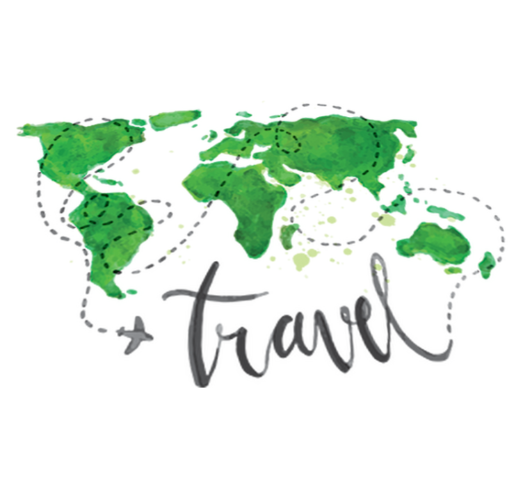 乙烯基地毯装饰世界地图旅行设计 - TenStickers