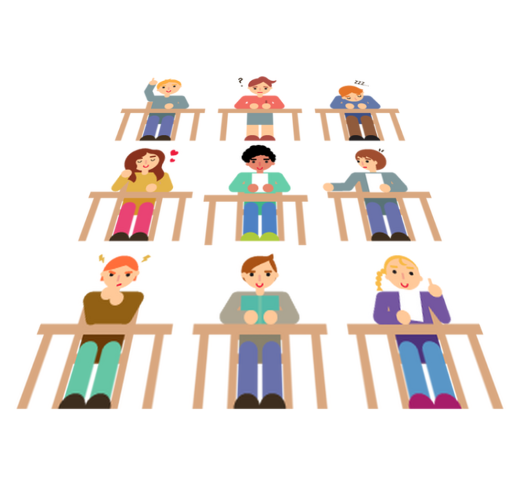 乙烯基地毯 儿童 学生课桌贴纸系列 - TenStickers