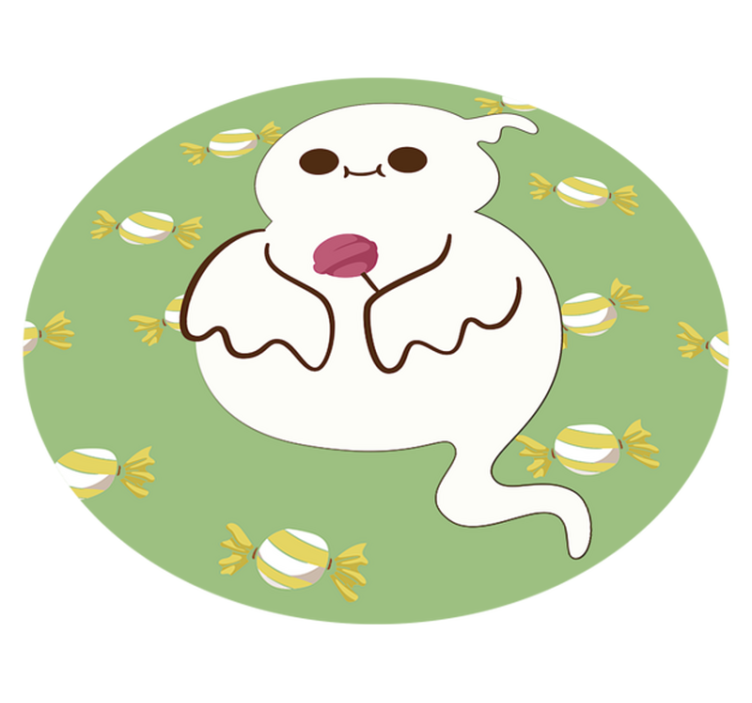 乙烯基地毯 儿童 有趣的幽灵图案 - TenStickers