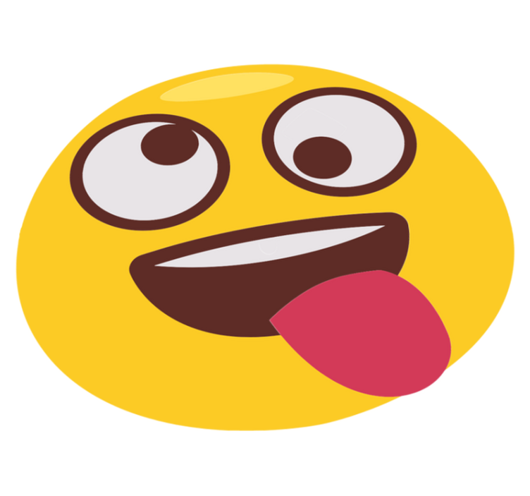 乙烯基地毯 儿童 趣味表情符号脸 - TenStickers