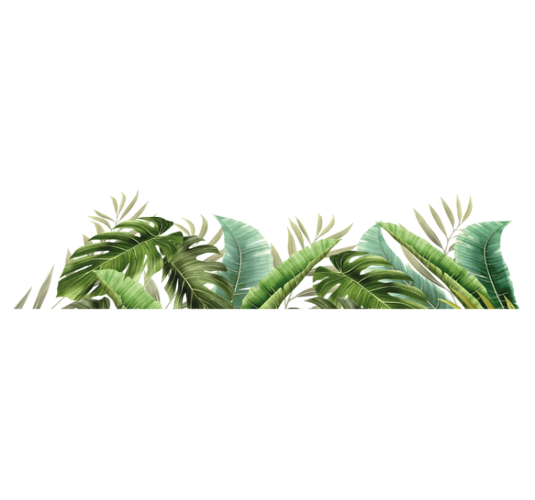 乙烯基地毯浴室热带植物 - TenStickers