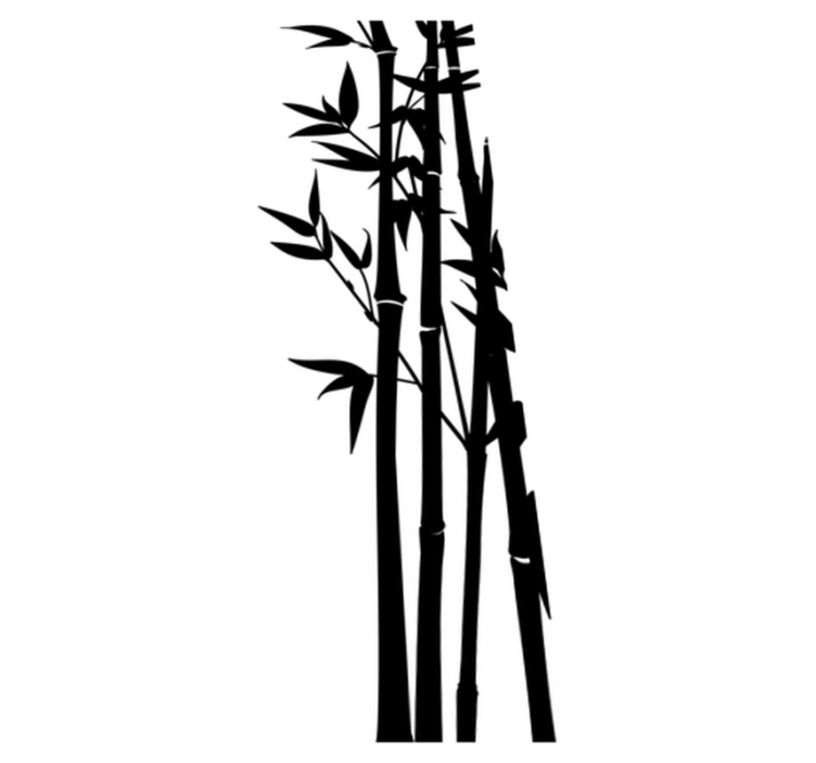 乙烯基地毯浴室竹子淋浴屏幕贴纸 - TenStickers