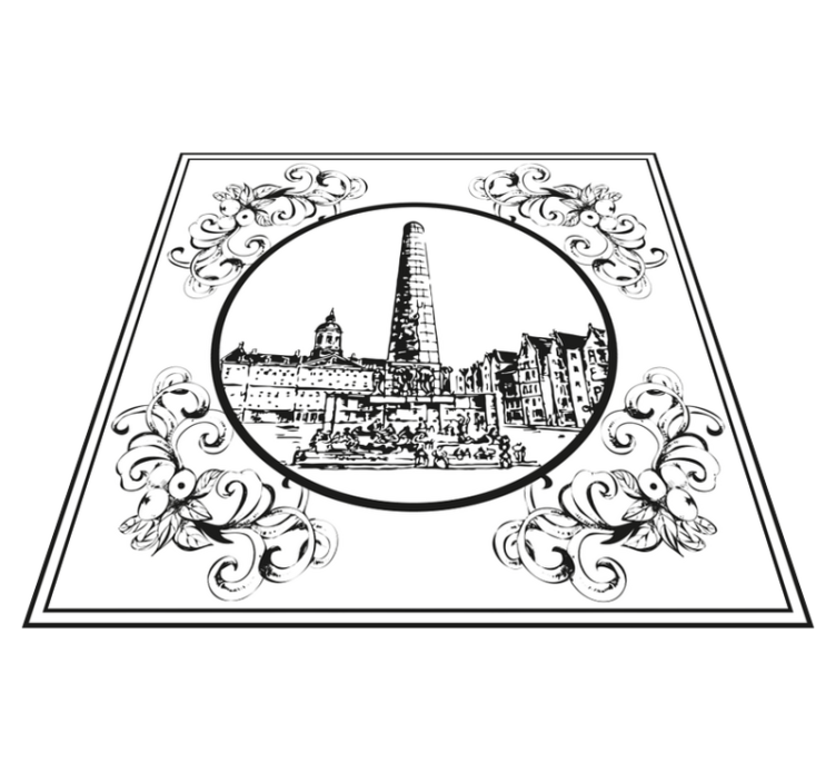 乙烯基厨房地毯阿姆斯特丹王宫广场 - TenStickers