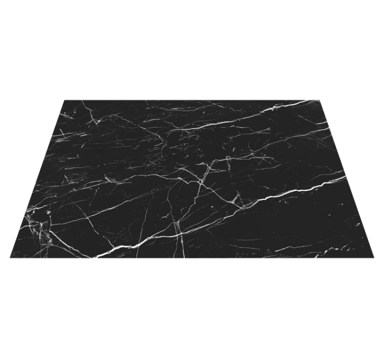 乙烯基厨房地毯黑色大理石款式 - TenStickers