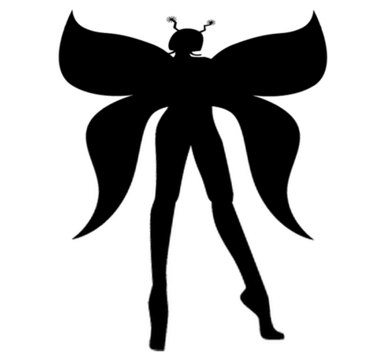 卧室乙烯基地毯儿童仙女轮廓地垫 - TenStickers