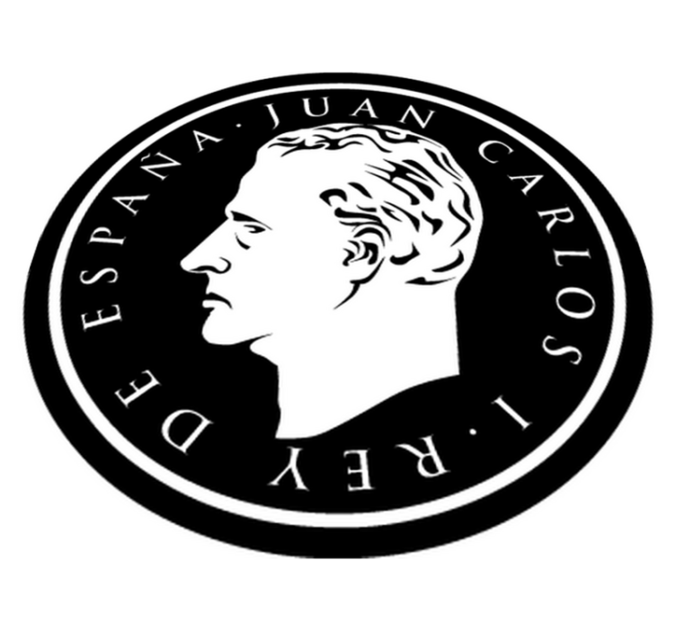 卧室乙烯基地毯西班牙国王徽章粘合剂 - TenStickers