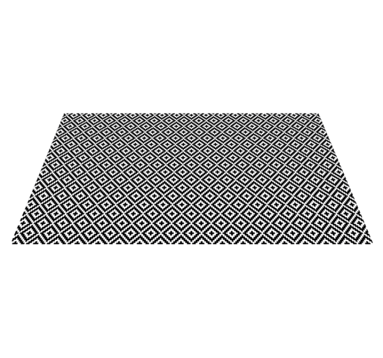 乙烯基地毯客厅 几何黑白设计 - TenStickers