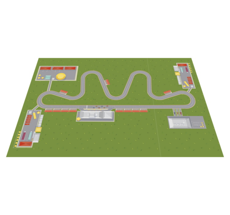 乙烯基地毯道路 好玩的道路地图 - TenStickers