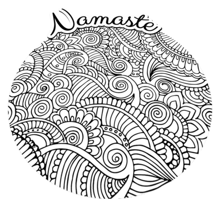 曼陀罗合十乙烯地毯 - TenStickers