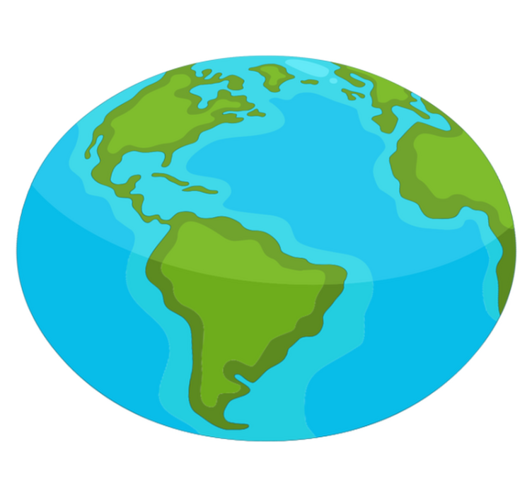 乙烯基地毯 教育世界地图 - TenStickers