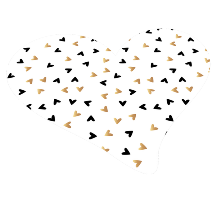 乙烯基地毯几何 心形散射图 - TenStickers