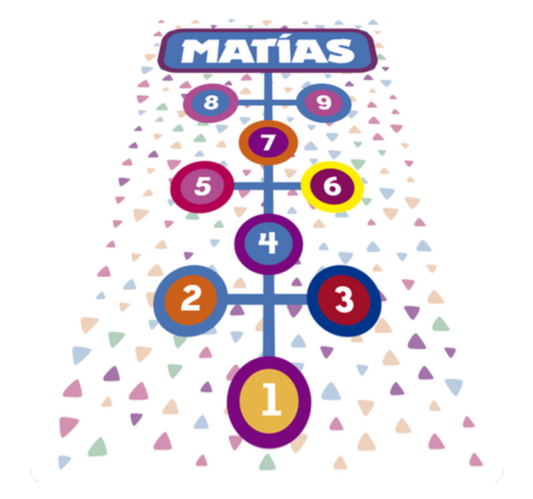 乙烯基地毯名称 个性化跳房子 - TenStickers