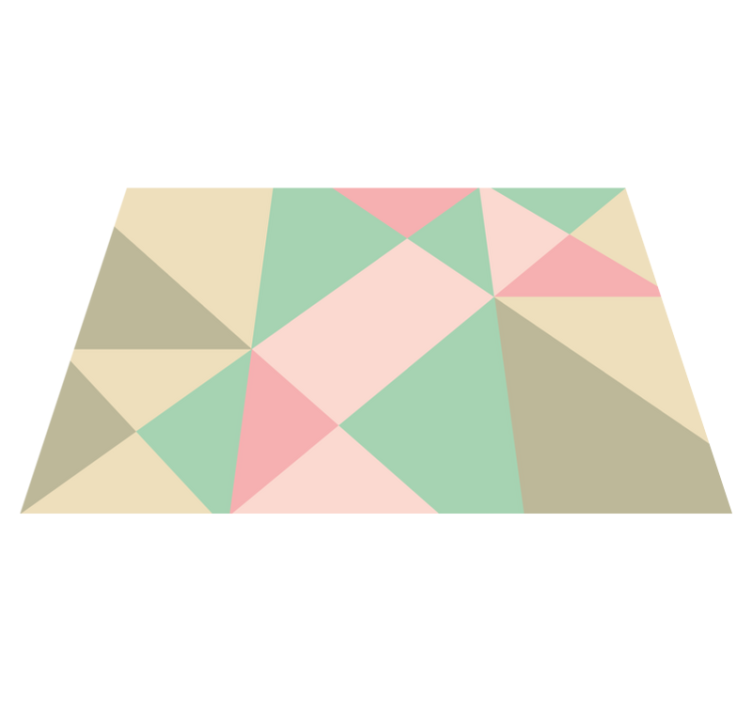 美妙柔和的色彩几何乙烯基地毯 - TenStickers