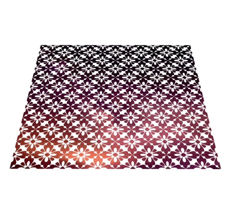 乙烯基花草地毯 花卉渐变色 - TenStickers