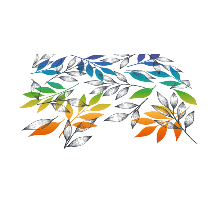 乙烯基花草地毯 植物图案 - TenStickers