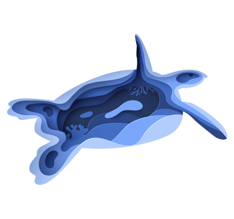 乙烯基地毯动物 海龟形状 - TenStickers