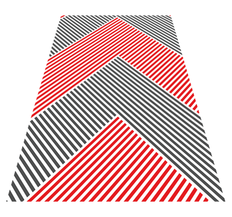 现代垫与彩色线条现代乙烯基地毯 - TenStickers