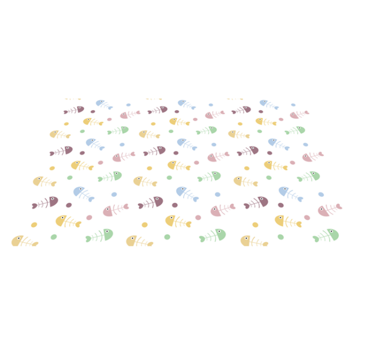 乙烯基地毯 儿童 五颜六色的鱼插画 - TenStickers