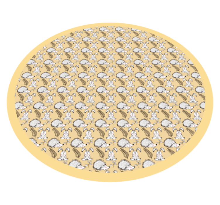 乙烯基地毯托儿所 刺猬插图 - TenStickers