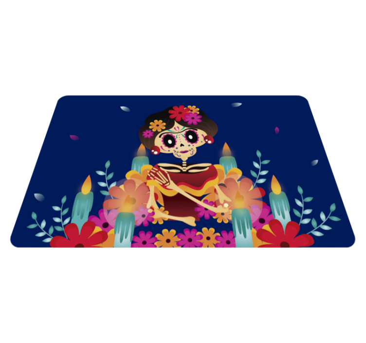 乙烯基地毯万圣节 节日骷髅 - TenStickers