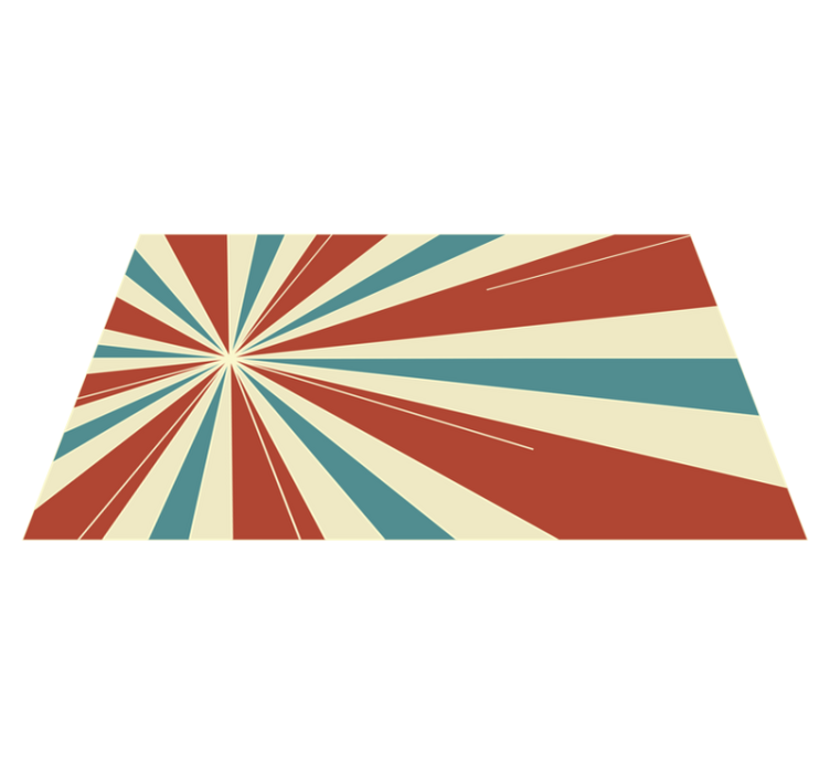 乙烯基地毯几何 光芒四射的阳光 - TenStickers