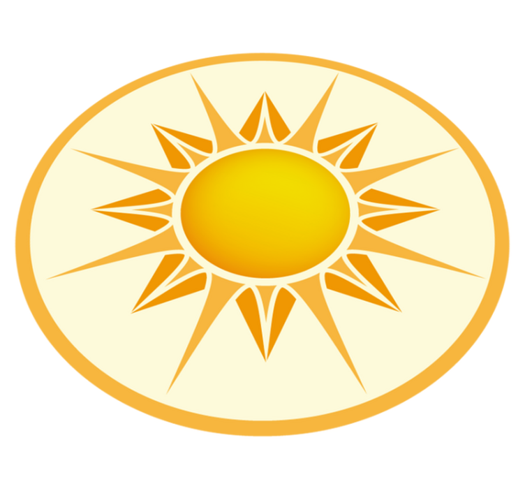 乙烯基地毯阳光图案圆形设计 - TenStickers