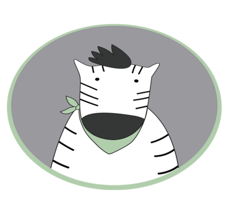 乙烯基地毯 儿童 欢快的斑马 - TenStickers