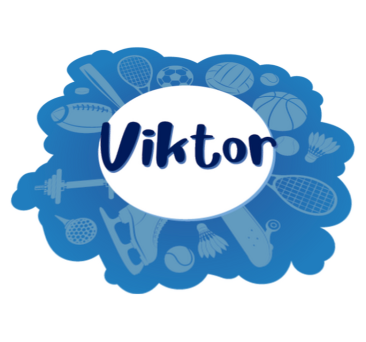 乙烯基地毯名称 个性化运动徽章 - TenStickers