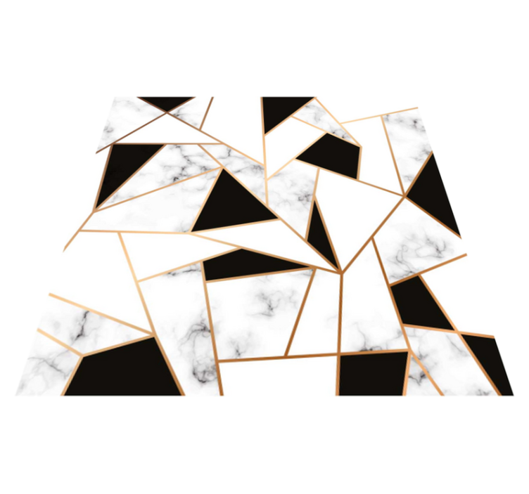 典雅的黑白纹理现代地毯 - TenStickers