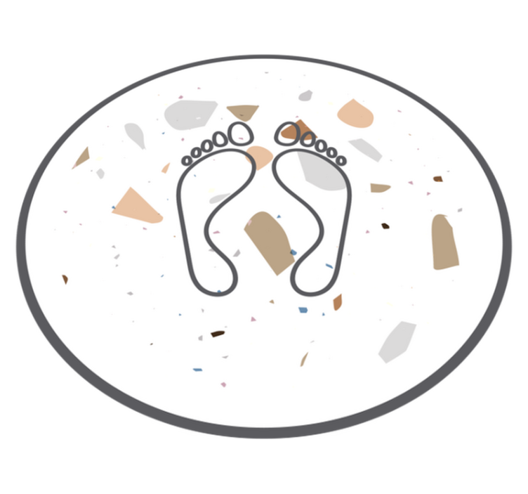 乙烯基地毯浴室 抽象足迹 - TenStickers