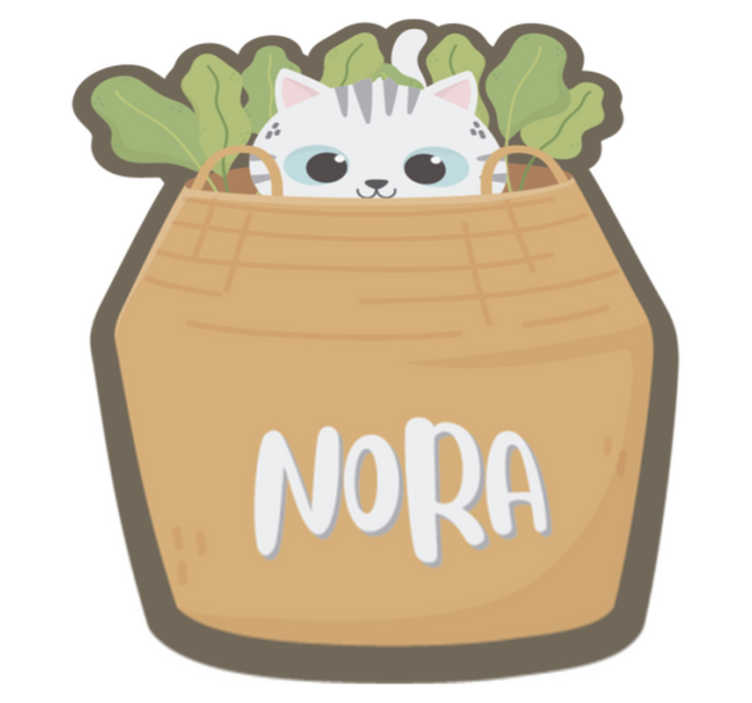 乙烯基地毯名称 个性化猫科动物 - TenStickers